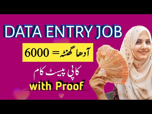 Best Data Entry Jobs from Home - Daily Earn Rs 2500 Without Investment