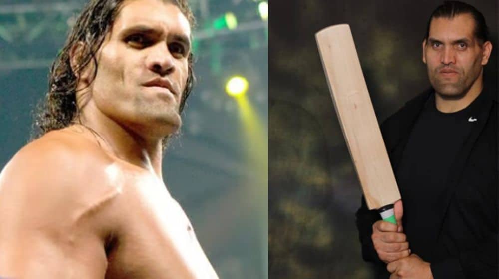 Giant Power: The Great Khali Crushes a Cricket Ball with One Hand